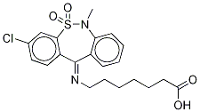 7-[(3-Chloro-6-Methyl-5,5-dioxidodibenzo[c,f][1,2]thiazepin-11(6H)-ylidene)aMino]heptanoic Acid CAS#: 131206-48-9