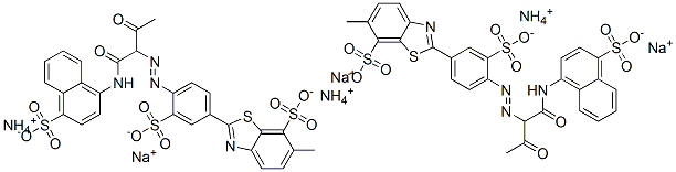 7-Benzothiazolesulfonic acid, 6-methyl-2-[4-[[2-oxo-1-[ [(4-sulfo-1-naphthalenyl)amino]carbonyl]propyl]azo ]-3-sulfophenyl]-, ammonium sodium salt CAS#: 120611-32-7