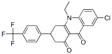 7-Chloro-10-ethyl-3-[4-(trifluoromethyl)phenyl]-3,4-dihydro-1,9(2H,10H )-acridinedione CAS#: 144128-99-4