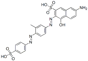 7-amino-4-hydroxy-3-[[3-methyl-4-[(4-sulphophenyl)azo]phenyl]azo]naphthalene-2-sulphonic acid CAS#: 36867-70-6