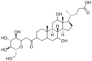 7,12-dihydroxy-3-(2-(glucopyranosyl)acetyl)cholan-24-oic acid CAS#: 131528-41-1