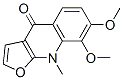 7,8-Dimethoxy-9-methylfuro[2,3-b]quinolin-4(9H)-one CAS#: 436-14-6