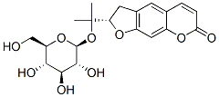 7H-Furo(3,2-g)(1)benzopyran-7-one, 2-(1-(beta-D-glucopyranosyloxy)-1-m ethylethyl)-2,3-dihydro-, (S)- CAS#: 495-30-7