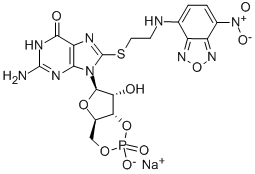 8-(2-[7-NITRO-4-BENZOFURAZANYL]AMINOETHYLTHIO]GUANOSINE-3',5'-CYCLIC MONOPHOSPHATE SODIUM SALT CAS#: 115993-88-9