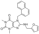 8-[(2-furylmethyl)amino]-1,3-dimethyl-7-(1-naphthylmethyl)-3,7-dihydro-1H-purine-2,6-dione CAS#: 309938-21-4