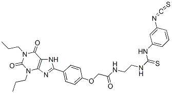 8-(4-(((((2-((((3-isothiocyanatophenyl)amino)(thiocarbonyl))amino)ethyl)amino)carbonyl)methyl)oxy)phenyl)-1,3-dipropylxanthine CAS#: 120059-19-0