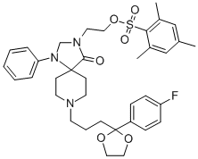 8-[4-(4-FLUOROPHENYL)-4,4-(ETHYLENDIOXY)BUTYL]-3-[2'-(2,4,6-TRIMETHYLPHENYLSULFONYLOXYETHYL)]-1-PHENYL-1,3,8-TRIAZASPIRO[4.5]DECAN-4-ONE CAS#: 128584-73-6