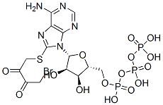 8-((4-bromo-2,3-dioxobutyl)thio)adenosine 5'-triphosphate CAS#: 115678-79-0