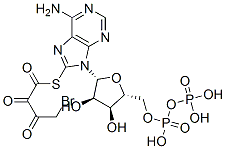 8-((4-bromo-2,3-dioxobutyryl)thio)adenosine 5'diphosphate CAS#: 115678-78-9