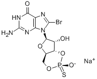 8-BROMOGUANOSINE-3',5'-CYCLIC MONOPHOSPHOROTHIOATE, RP-ISOMER SODIUM SALT CAS#: 150418-07-8