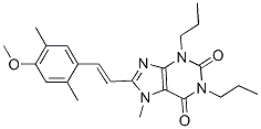8-[(E)-2-(4-methoxy-2,5-dimethyl-phenyl)ethenyl]-7-methyl-1,3-dipropyl -purine-2,6-dione CAS#: 151539-39-8