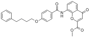 8-[[P-(4-PHENYLBUTOXY)BENZOYL]AMINO]-2-METHOXYCARBONYL-4-OXO-4H-1-BENZOPYRAN CAS#: 136450-09-4