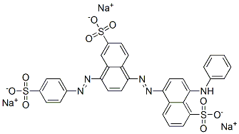 8-(Phenylamino)-5-[[6-sulfo-4-[(4-sulfophenyl)azo]-1-naphthalenyl]azo]-1-naphthalenesulfonic acid trisodium salt CAS#: 38125-00-7