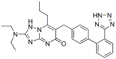 8-diethylamino-2-propyl-3-[[4-[2-(2H-tetrazol-5-yl)phenyl]phenyl]methy l]-1,5,7,9-tetrazabicyclo[4.3.0]nona-2,5,7-trien-4-one CAS#: 168152-89-4