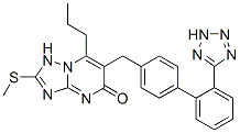 8-methylsulfanyl-2-propyl-3-[[4-[2-(2H-tetrazol-5-yl)phenyl]phenyl]met hyl]-1,5,7,9-tetrazabicyclo[4.3.0]nona-2,5,7-trien-4-one CAS#: 168152-79-2