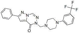 8-phenyl-4-[[4-[3-(trifluoromethyl)phenyl]piperazin-1-yl]methyl]-1,3,4 ,9-tetrazabicyclo[4.3.0]nona-2,6,8-trien-5-one CAS#: 148680-61-9