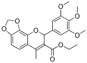 8H-1,3-Dioxolo(4,5-h)(1)benzopyran-7-carboxylic acid, 6-methyl-8-(3,4, 5-trimethoxyphenyl)-, ethyl ester CAS#: 116409-03-1