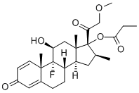 [(8S,10S,11S,13S,14S,16S,17R)-9-fluoro-11-hydroxy-17-(2-methoxyacetyl)-10,13,16-trimethyl-3-oxo-6,7,8,11,12,14,15,16-octahydrocyclopenta[a]phenanthren-17-yl] propanoate CAS#: 123013-22-9