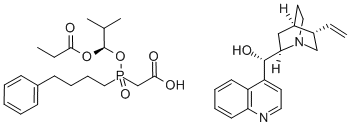 (8a,9R)-Cinchonan-9-ol mono[[(S)-[(1R)-2-methyl-1-(1-oxopropoxy)propoxy](4-phenylbutyl)phosphinyl]acetate] CAS#: 137590-32-0