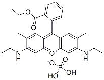 9-[2-(ethoxycarbonyl)phenyl]-3,6-bis(ethylamino)-2,7-dimethylxanthylium dihydrogen phosphate CAS#: 38875-96-6