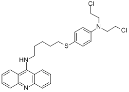 9-Acridinamine, N-(5-((4-(bis(2-chloroethyl)amino)phenyl)thio)pentyl)- CAS#: 125173-76-4