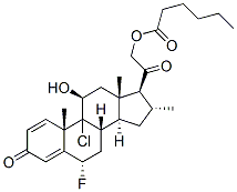 9-chloro-6alpha-fluoro-11beta,21-dihydroxy-16alpha-methylpregna-1,4-diene-3,20-dione 21-hexanoate CAS#: 4891-71-8