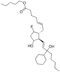 9-fluoro-15-cyclohexyl-11,15-dihydroxypentanor-5,13-prostadienoic acid CAS#: 117708-12-0
