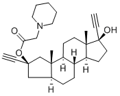 A-Norpregn-20-yne-2,17-diol, 2-ethynyl-, 2-(1-piperidineacetate), (2-b eta,5-alpha,17-alpha)- CAS#: 142546-47-2