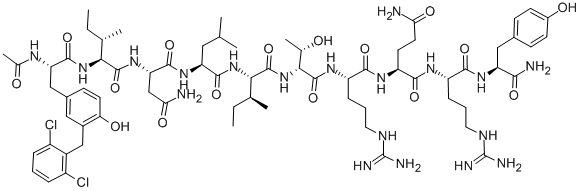 AC-3-(2,6-DICHLORO-BZL)-TYR-ILE-ASN-LEU-ILE-D-THR-ARG-GLN-ARG-TYR-NH2 CAS#: 140842-17-7