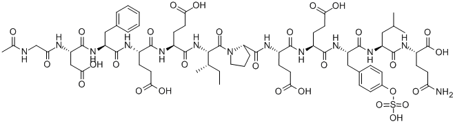 AC-GLY-ASP-PHE-GLU-GLU-ILE-PRO-GLU-GLU-TYR(SO3H)-LEU-GLN-OH CAS#: 125441-00-1
