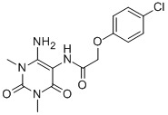 Acetamide, N-(4-amino-1,2,3,6-tetrahydro-1,3-dimethyl-2,6-dioxo-5-pyrimidinyl)-2-(4-chlorophenoxy)- (9CI) CAS#: 142943-51-9