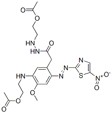 Acetamide, N-5-bis2-(acetyloxy)ethylamino-4-methoxy-2-(5-nitro-2-thiazolyl)azophenyl- CAS#: 134764-36-6