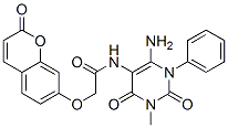 Acetamide,  N-(6-amino-1,2,3,4-tetrahydro-3-methyl-2,4-dioxo-1-phenyl-5-pyrimidinyl)-2-[(2-oxo-2H-1-benzopyran-7-yl)oxy]- CAS#: 301206-07-5