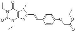 Acetic acid, (4-(2-(1,3-diethyl-2,3,6,7-tetrahydro-7-methyl-2,6-dioxo- 1H-purin-8-yl)ethenyl)phenoxy)-, ethyl ester, (E)- CAS#: 155272-10-9