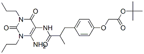 Acetic  acid,  [4-[3-[(6-amino-1,2,3,4-tetrahydro-2,4-dioxo-1,3-dipropyl-5-pyrimidinyl)amino]-2-methyl-3-oxopropyl]phenoxy]-,  1,1-dimethylethyl  ester, CAS#: 144872-05-9