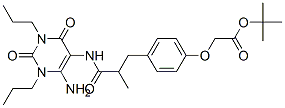 Acetic  acid,  [4-[3-[(6-amino-1,2,3,4-tetrahydro-2,4-dioxo-1,3-dipropyl-5-pyrimidinyl)amino]-2-methyl-3-oxopropyl]phenoxy]-,  1,1-dimethylethyl  ester,  (-)- CAS#: 144872-07-1