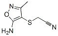 Acetonitrile, [(5-amino-3-methyl-4-isoxazolyl)thio]- (9CI) CAS#: 140455-00-1