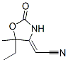 Acetonitrile, (5-ethyl-5-methyl-2-oxo-4-oxazolidinylidene)-, (Z)- (9CI) CAS#: 139097-56-6