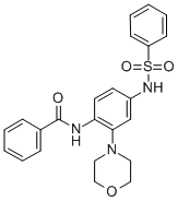 BENZAMIDE, N-[2-(4-MORPHOLINYL)-4-[(PHENYLSULFONYL)AMINO]PHENYL]- CAS#: 124400-44-8