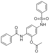 BENZAMIDE, N-[2-(ACETYLOXY)-4-[(PHENYLSULFONYL)AMINO]PHENYL]- CAS#: 124400-45-9