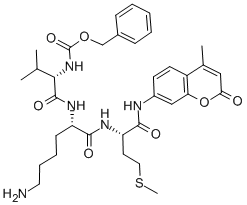 BENZYLOXYCARBONYL-L-VALYL-L-LYSYL-L-METHIONINE 4-METHYLCOUMARYL-7-AMIDE HYDROCHLORIDE CAS#: 141223-71-4