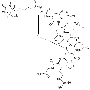 BIOTINYL-CYS-TYR-PHE-GLN-ASN-CYS-PRO-ARG-GLY-NH2 CAS#: 126703-17-1