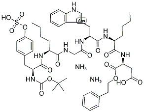 BOC-TYR(SO3H)-NLE-GLY-TRP-NLE-ASP-2-PHENYLETHYL ESTER NH3 CAS#: 143188-59-4