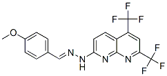 Benzaldehyde, 4-methoxy-, [5,7-bis(trifluoromethyl)-1,8-naphthyridin-2-yl]hydrazone (9CI) CAS#: 338962-16-6