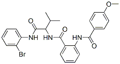 Benzamide, N-[1-[[(2-bromophenyl)amino]carbonyl]-2-methylpropyl]-2-[(4-methoxybenzoyl)amino]- (9CI) CAS#: 345244-53-3