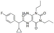 Benzeneacetamide, N-(6-amino-1,2,3,4-tetrahydro-2,4-dioxo-1,3-dipropyl-5-pyrimidinyl)--alpha--cyclopropyl-4-fluoro- CAS#: 131954-02-4
