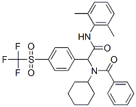 Benzeneacetamide, alpha-(benzoylcyclohexylamino)-N-(2,6-dimethylphenyl)-4-[(trifluoromethyl)sulfonyl]- (9CI) CAS#: 329317-75-1