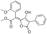 Benzeneacetic acid, alpha-(3-hydroxy-5-oxo-4-phenyl-2(5H)-furanylidene )-2-methoxy-, methyl ester CAS#: 481-59-4