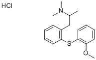 Benzeneethanamine, 2-((2-methoxyphenyl)thio)-N,N,alpha-trimethyl-, hyd rochloride CAS#: 128959-28-4