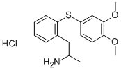 Benzeneethanamine, 2-((3,4-dimethoxyphenyl)thio)-alpha-methyl-, hydroc hloride CAS#: 128959-18-2